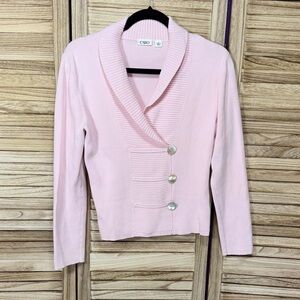 Cato Light Pink Knit V-neck Cardigan Size M